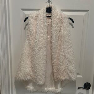 Pink Owl Fluffy Cream Vest